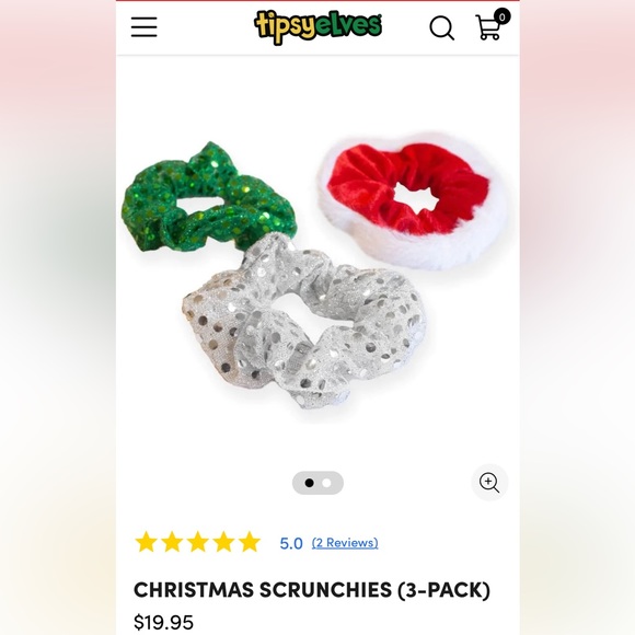NWT Tipsy Elves 3 pack Christmas hair scrunchies - Picture 6 of 6